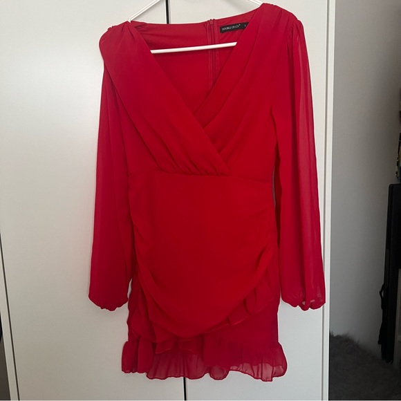 Red Long Sleeve Dress - Picture 5 of 5